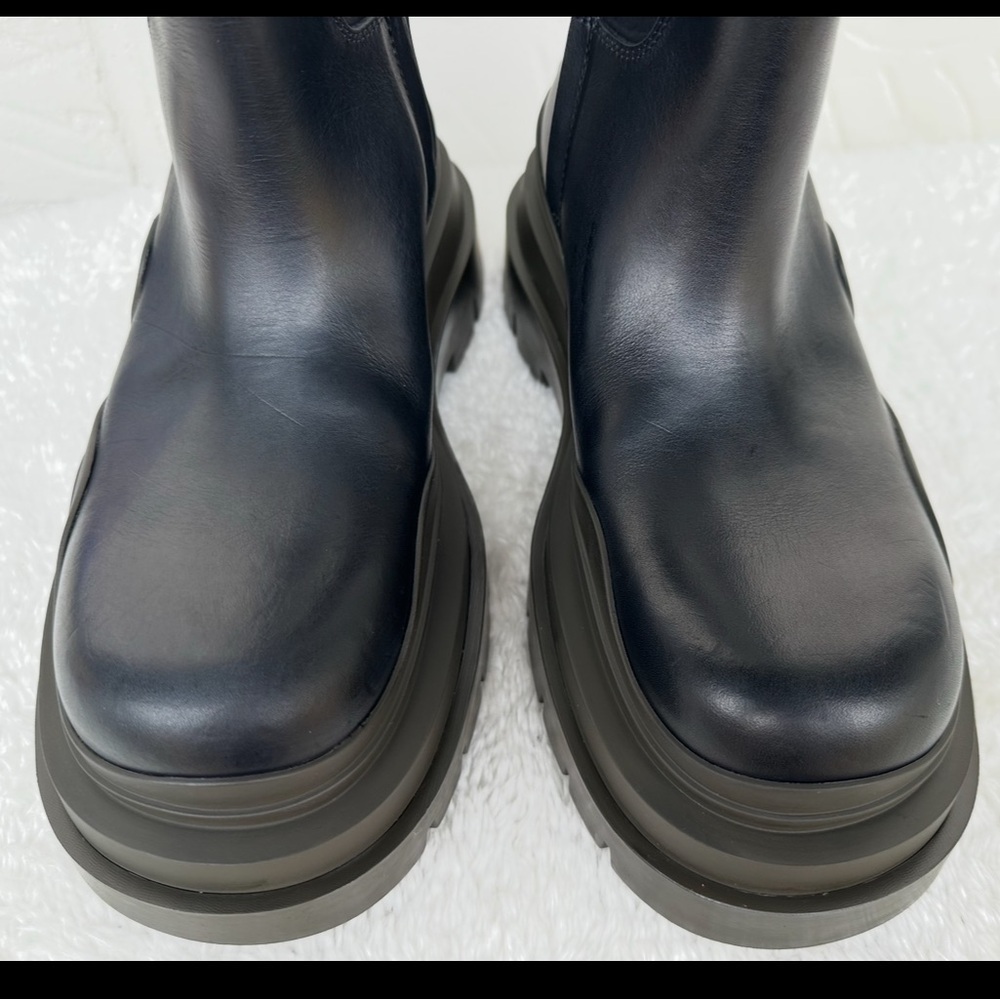 New BOTTEGA VENETA Tire Knee-High Leather Boots Size 36.5 - Picture 6 of 16